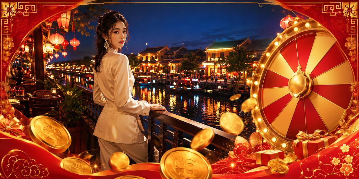 Người chơi tại Hội An tham gia roulette trực tuyến trong không gian cà phê buổi tối